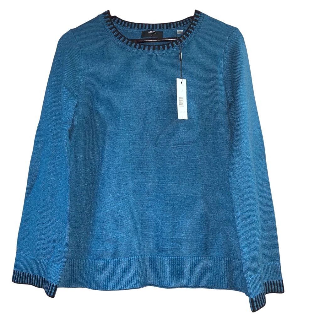 Tahari Blue Crew Neck Sweater